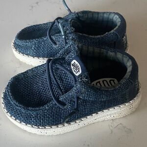 Hey Dude Kids Blue Textured Sneakers